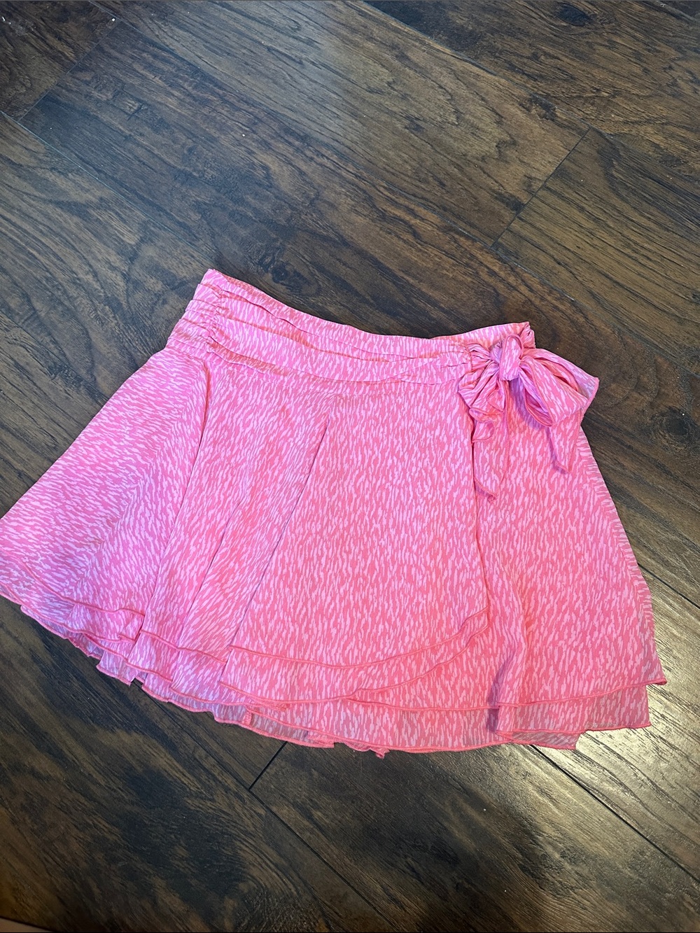 aerie Pink chiffon wrap skirt